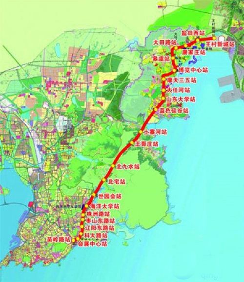 青岛地铁11号线线路图