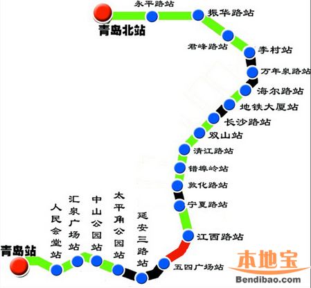 青岛地铁3号线站点位置分布详情