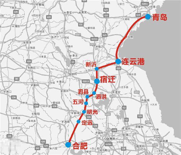 合青高铁线路图（最新）